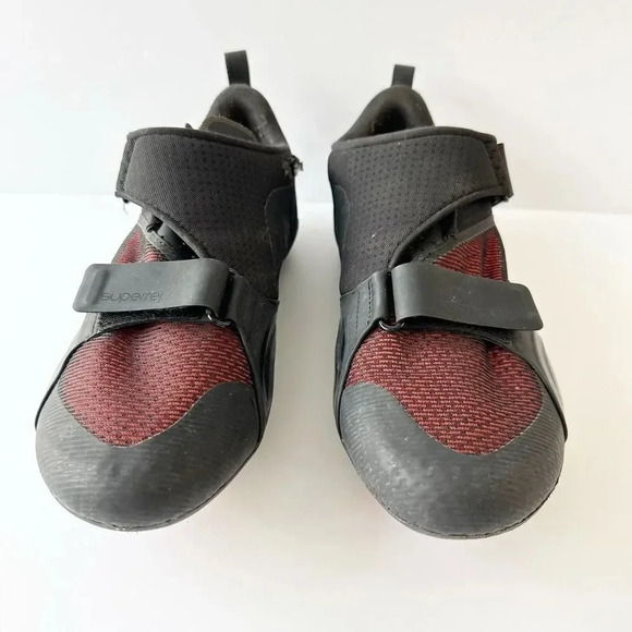 NIKE Superrep Cycling Shoes Womens Size 11.5 With Cleats Black‎ Orange Peleton - Picture 1 of 8
